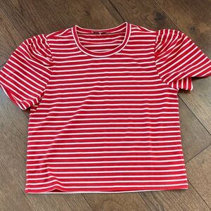 Red Striped Women's T-Shirt